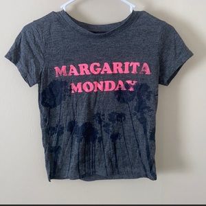 American Eagle “margarita Monday” crop top shirt
